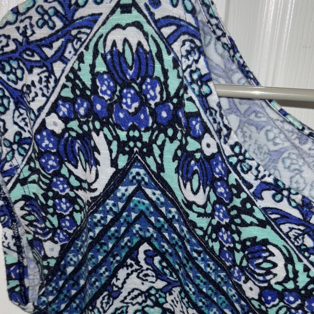 Blue Patterned Women's Top - Picture 5 of 7